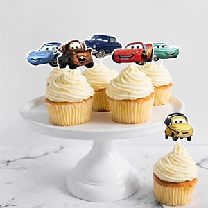 Lightning McQueen Partydekorationen, 38 Stück Lightning McQueen Partyzubehör – Auto-Banner, Tischdecke, Ballon usw. Partyzubehör für Autos.