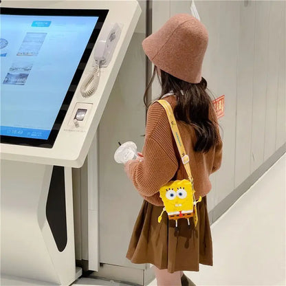New Original cartoon SpongeBob SquarePants Kids Shoulder Bags Girl and Boys Cute gift Bag.