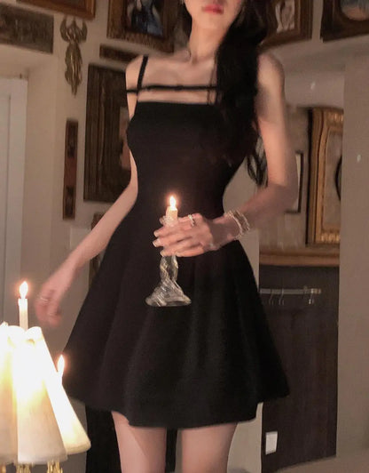 Sommer y2k Spaghetti träger Abend party Kleider solide elegante ärmellose sexy A-Linie kurzes Kleid ein Stück Vestido Mujer.