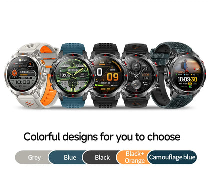 New Outdoors Military GPS Sports Smart Watch Women Dual-Band GNSS Compass Altimeter 3ATM Waterproof BluetoothCall Smartwatch Men