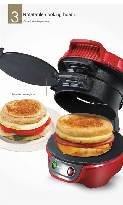 Multifunctional breakfast maker Mini Burger Sandwich Maker Machine 110V 220V Home Kitchen Electric Burger Maker Machine.