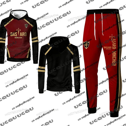 Anime Blue Lock MICHAEL KAISER Tracksuit Sets For Men Hoodies+Long Pants Suits Autumn Winter Casual Sets For Men Christmas Suits.