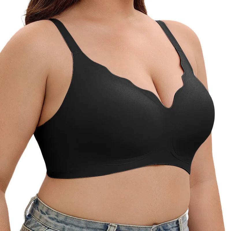 Comfortable Seamless Full Coverage Bra For Women Plus Size Wireless Bras Hide Back Fat T-Shirt Bra Push Up Everyday Bra