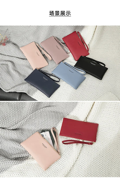 MIYIN Women's Purse long ultra-thin credit card bag minimalist zero purse thin large capacity zipper hold bag handbag purse girl.