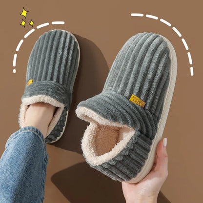 Litfun Warm Plush Fur Slippers For Women Men Winter Indoor Fluffy Warm Fuzzy House Slippers Outdoor Fuzzy Soft Furry Slippers