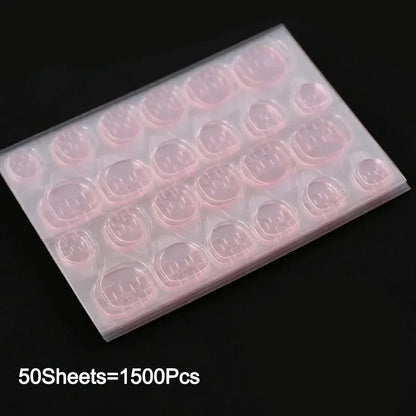 6000Pcs Double-Sided Nail Adhesive Stickers Waterproof Breathable Transparent False Nail Glue Sticker Jelly Nail Tips DIY Tools