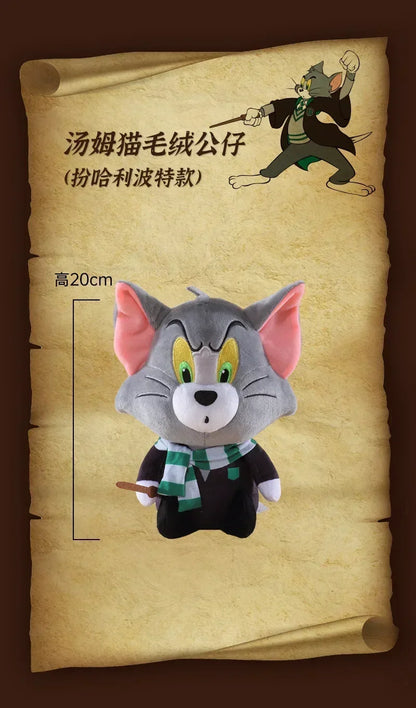 Exclusive Warner 100th Anniversary Tom and Jerry Plush Doll in Harry Potter Costume, Cute Small Keychain Stuffed Animal Gift.