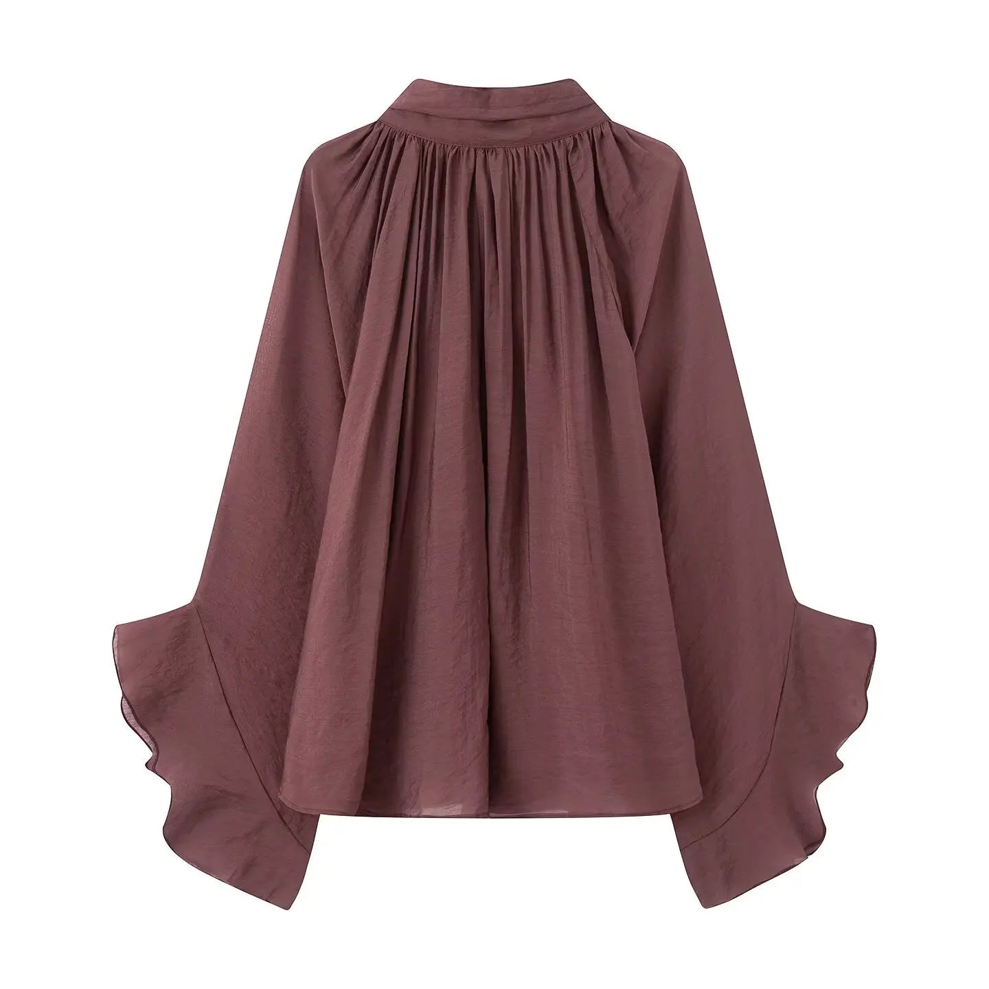 NLZGMSJ Bow DecorationLoose Long Sleeved Blouses For Women New Fashion Ruffle Edge Shirts and Blouses Woman Top.
