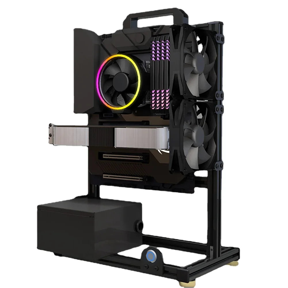DIY Gamers Cabinet MOD ITX MATX PC Case Open Frame Aluminum Creative ATX EATX Tower Desktop Gaming Computer Chassis Rack.