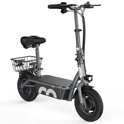 iScooter - F2 Electric Scooter with 500W Motor, 36V 7.8Ah Battery, 10-inch Tires, Adult Foldable Electric Scooter with Seat.
