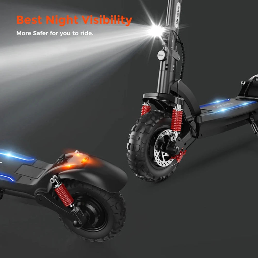 iScooter iX5Plus Foldable Adult Electric Scooter E-Scooter, 45KM/H Electric Kick Scooter, 1000W Skateboards 48V 17.5Ah Kickboard.