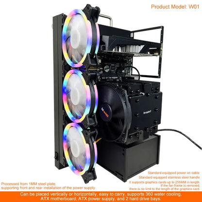 DIY Chassis X79 X99 Computer Case ATX Open Motherboard Holder ATX/-ATX/ITX Open Chassis PC Frame Chassis with Fine Mesh Steel.