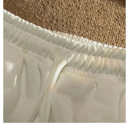 Sommer Casual männer Shorts Ins Trendy Marke Amerikanischen Stil Gespleißt Mittlere Taille Gerade Bein Lose Fit Breite Bein Minute Jogginghose.