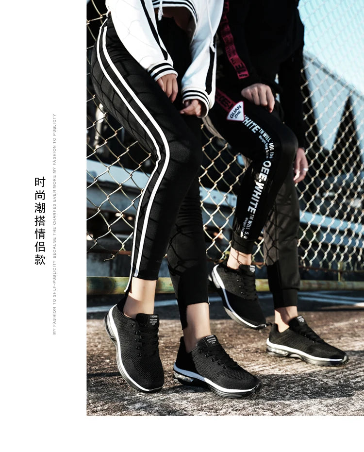 Men's and women's light casual sneakers Breathable mesh surface classic fashion lace-up walking and running shoes sneakers.