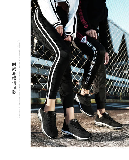 Men's and women's light casual sneakers Breathable mesh surface classic fashion lace-up walking and running shoes sneakers.