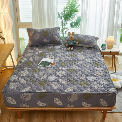 Printed Bedspread Bed 90/120/150/180cm Cover Thicken Bed Linen Sheets fundas de colchón Non-slip Mattress Covers (No Pillowcase)