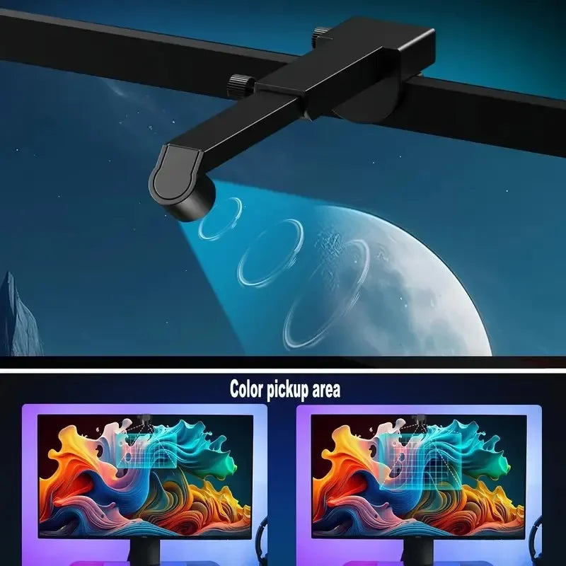 PC/TV LED-Hintergrundbeleuchtung RGBIC LED-Streifenlicht mit Farbpflückungssensor App-Steuerung Musiksynchronisierung Intelligentes RGB-Licht für Gaming-Atmosphäre.