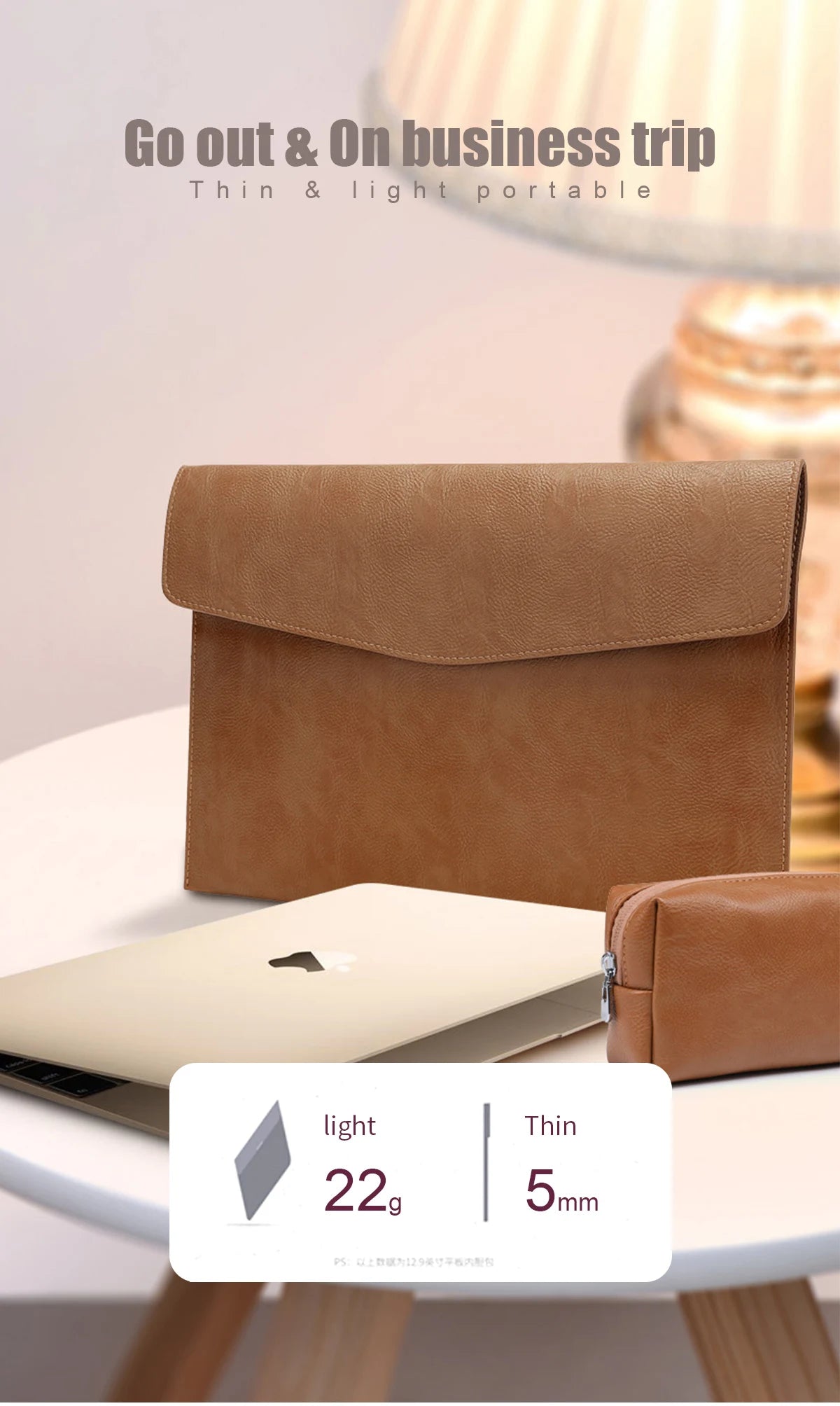 Sleeve Case for ( MacBook Mac Book iPad ) Air M1 M2 Pro 13 3 13.6 14 2 12 9 Inch Cover Bag Leather Men's Folder 2022 2021 2020