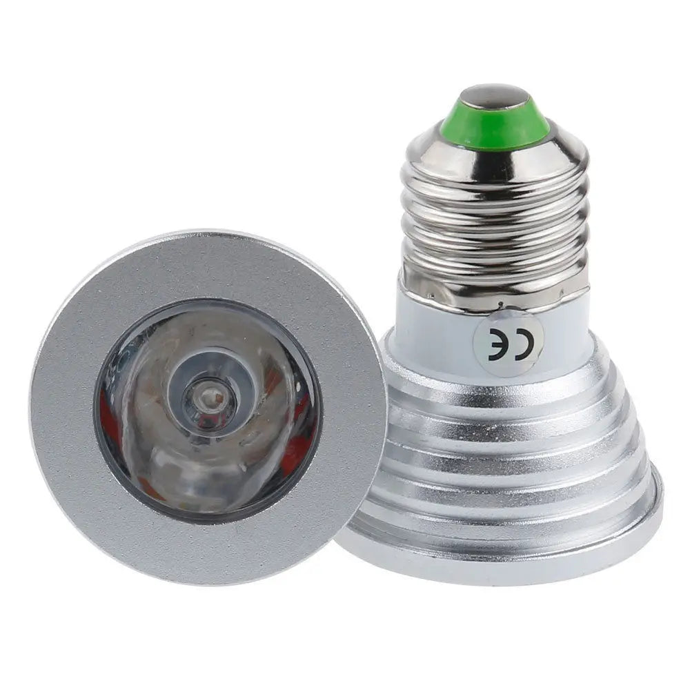 AC85-265V 12V MR16 E27 E14 GU10 GU5.3 RGB Spotlight 3W Dimmable E27 Led Bulbs with 24keys Remote Light Tubes for Home Decoration.