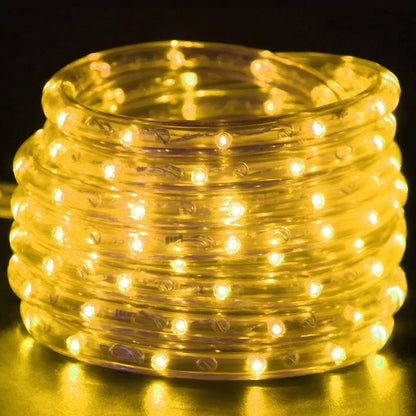 110V 220V Rainbow LED Round 2 Wire Srtip Light 30 36LED Yellow Red Blue Warm Outdoor Waterproof Christmas Party Decor EU US Plug