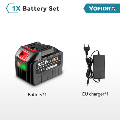 YOFIDRA 18–20 V wiederaufladbarer 22500 mAh 928 VF 388 VF 128 VF Plus Lithium-Ionen-Akku für 21 V 18 V Elektrowerkzeug-Ersatzakku