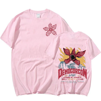 Eddie Munson The Demogorgon T Shirt Cannibal Flower Monster Print T-shirts Casual Cotton Tees Unisex harajuku Streetwear.