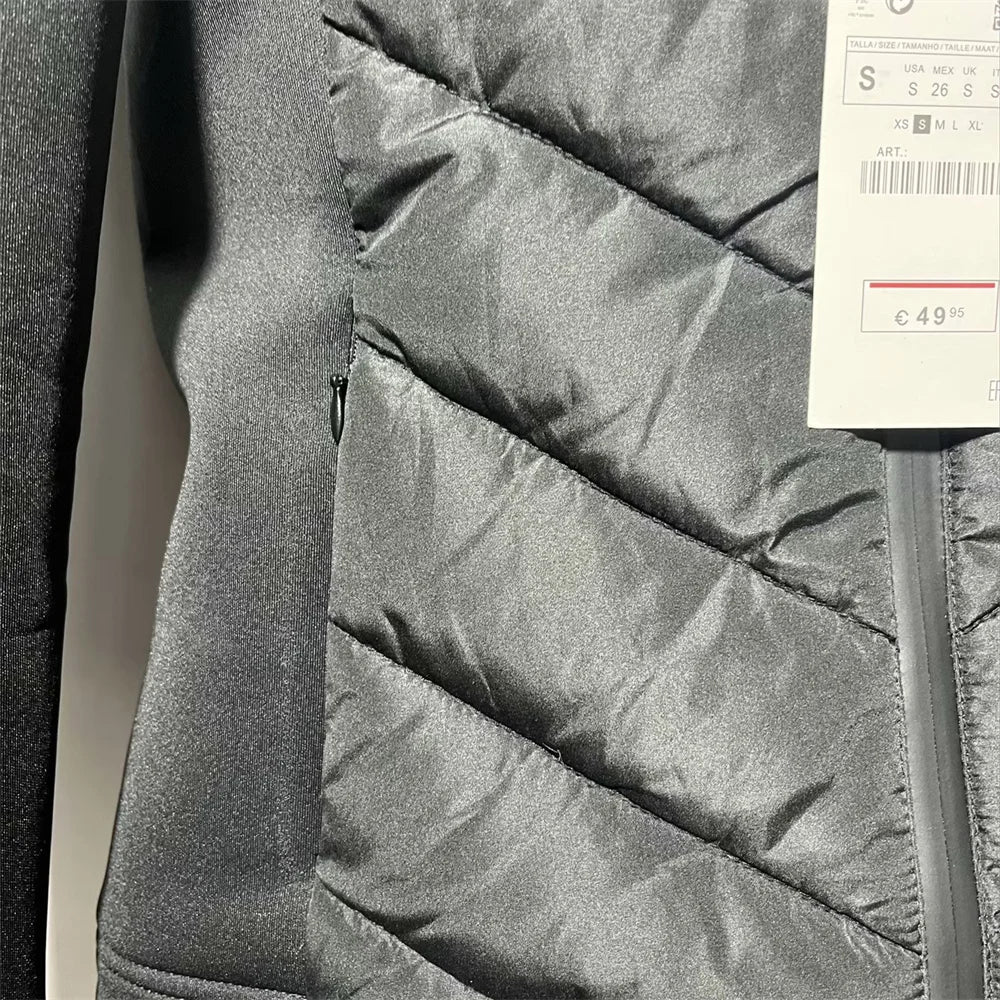 Unizera 2023 Herbst/Winter neues Produkt Damenmode vielseitig lässig lang ärmelig Stehkragen gespleißt Baumwoll mantel.