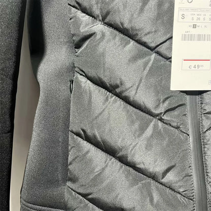 Unizera 2023 Herbst/Winter neues Produkt Damenmode vielseitig lässig lang ärmelig Stehkragen gespleißt Baumwoll mantel.