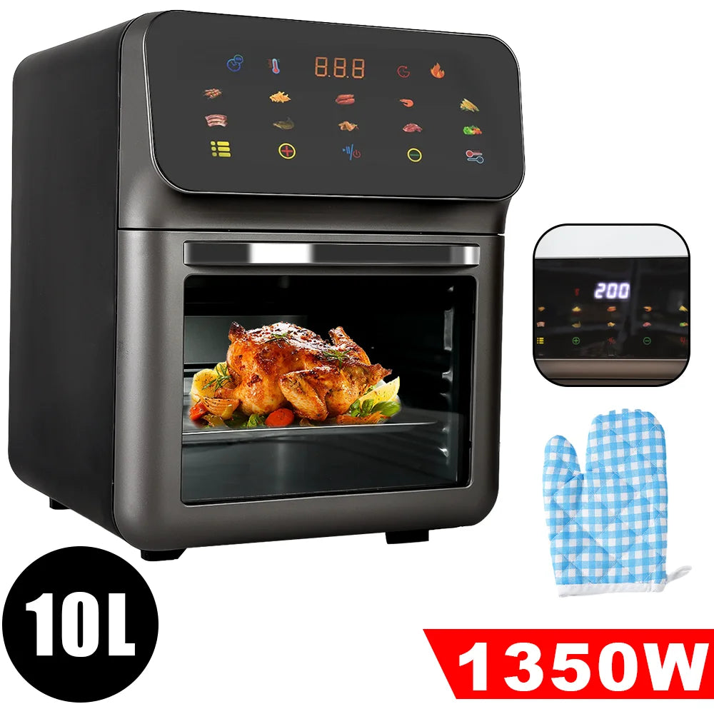 4/5/6/7/10/12L Electric Air Fryers Oil-free Automatic Household Kitchen 360°Baking Convection Oven Deep Fryer without Oil.