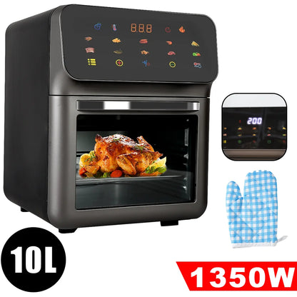 4/5/6/7/10/12L Electric Air Fryers Oil-free Automatic Household Kitchen 360°Baking Convection Oven Deep Fryer without Oil.