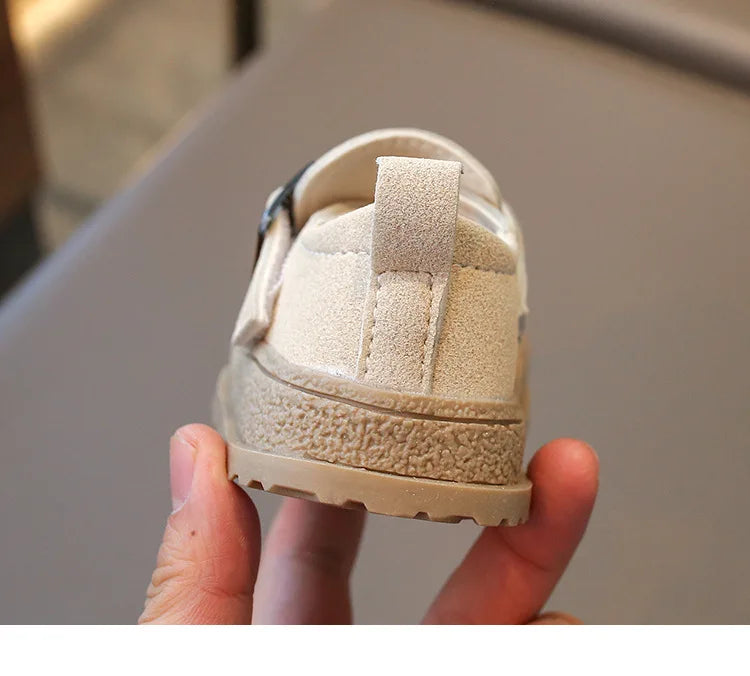 Boys' Boken Shoes Soft Soled Children's Shoes 2025 New Arrivals 0-1 years old Children's Sports Shoes Fashion Retro Bean Shoes.