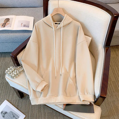 150kg plus size Damen büste Herbst Kapuze neun Farben Sweatshirt lose Langarm Top 6xl 7xl 8xl 9xl 10xl