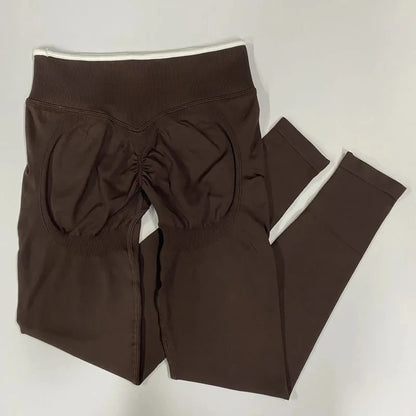 VEQKING Hip Lift Women Yoga Pants Seamless Ignite Sultpt Sports Leggings Scrunch Butt Gym Fitness Tights Elastic Workout Pants