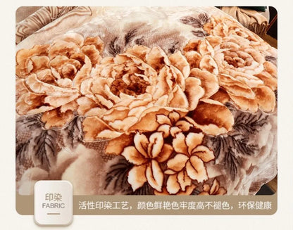 Double Layer Plush Blanket Winter Warm Comfortable Quilt Household Multiple Sizes Soft Comfortable Sheet 4 Season.