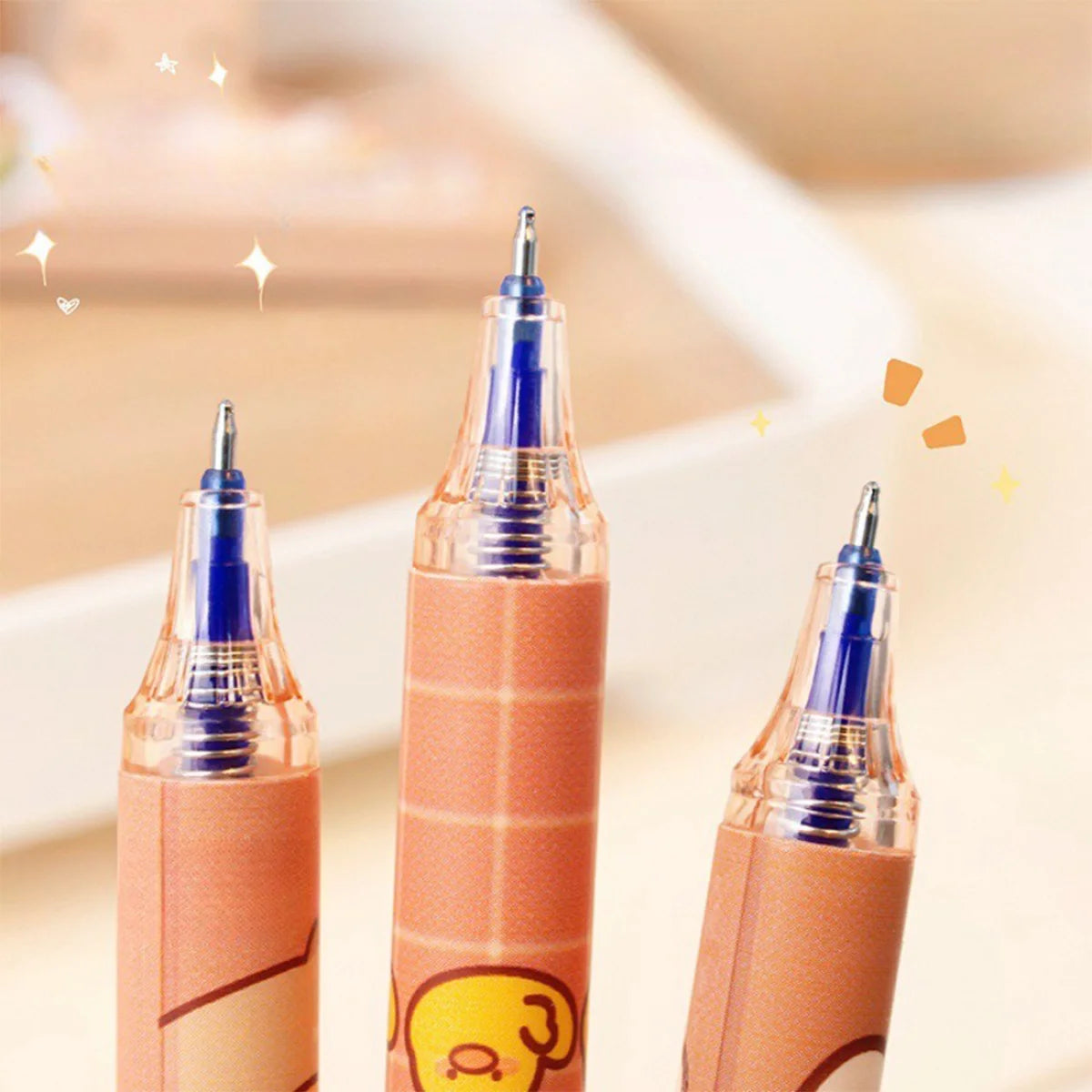 Capybara löschbare Stifte, 6 Stück, nachfüllbare Tinte, Gelstift, wischfrei, niedliches Tier, Schulbedarf für Studenten, Büro, Schreibwaren, Geschenke.