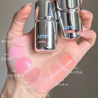 AZTK Cosmetics Jello Color Powder Liquid Blusher Rendering Moisturizing Beauty Expands Contracts Liquid Cheek Matt Face Makeup.