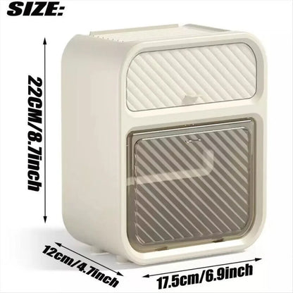 Doppelschichtiger Toilettenpapierhalter zur Wandmontage, ohne Bohren, für Badezimmer, Seidenrollenspender, Aufbewahrungsbox, Badezimmerzubehör