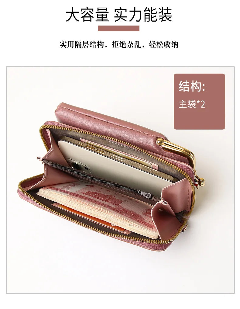 Fashion Ladies Small Crossbody Messenger Bags Women Shoulder Bag Wallet Mini PU Leather Card Holder Female Purse.