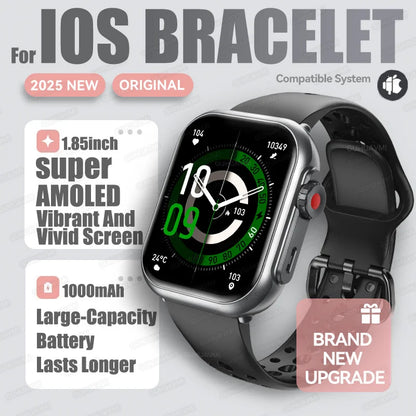 2025New For XIAOMI IOS Watch Ultra2 Smart Watches Women 1000mAh 1.85" AMOLED Full Touch Screen BT Call Ladies Fashion Smartwatch