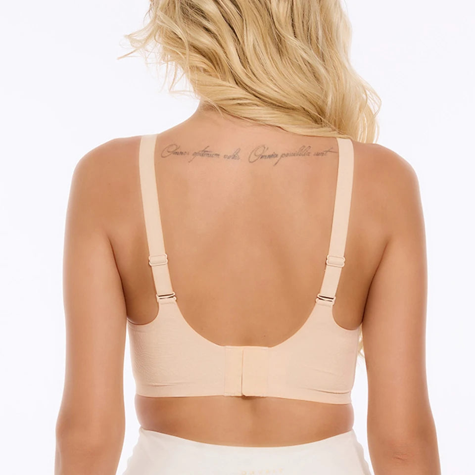 Women's Push Up Soft Bra Removable Padded Non Wired Bra Comfort Seamless Full Coverage Everyday Bra Underwear For Women.