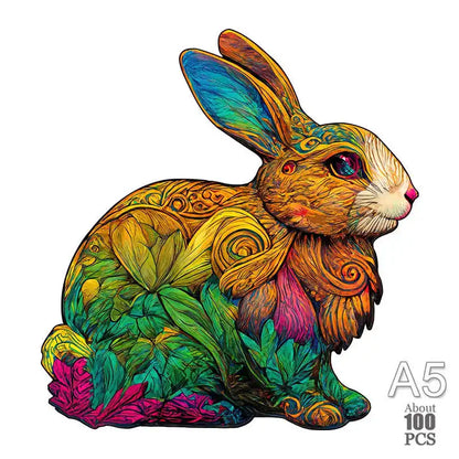 Irregular Shaped Wooden Animal Puzzle DIY Puzzle Party Games Educational Gift for Kids Holiday Gift Intelligent Cat Wood Jigsaw