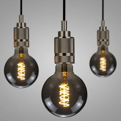 TIANFAN Led Bulbs Vintage Light Bulb ST64 G80 G95 Long Tube Edison Bulb 4W Dimmable 220/240V E27 Smoke Glass 2700K Warm White