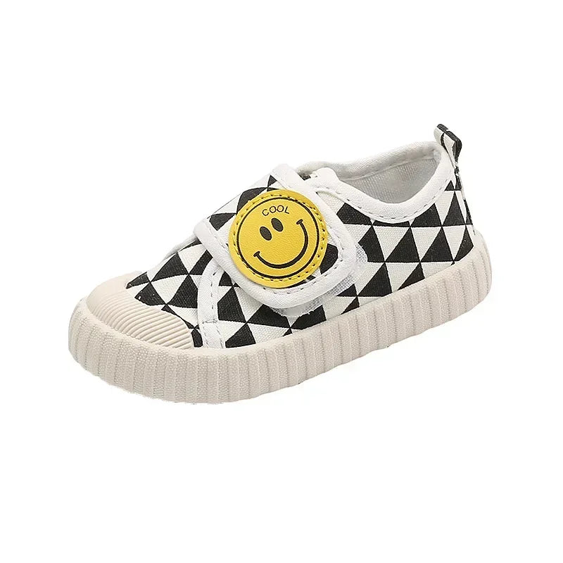 Fashion Children Shoe Versatile Canva Shoe 2025spring Autumn New Boy Shoe Flat Casual Shoes Simple Girl Shoes Comfort Baby Shoes.