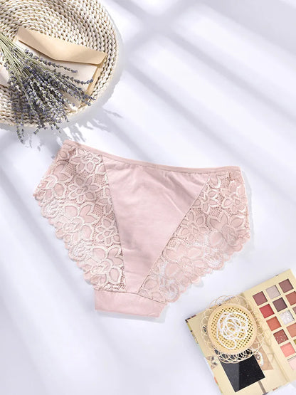 1XL-4XL Plus Size Women Briefs Panties High Waist Sexy Lingerie Hollow Out Underpanties Comfortable Underwear 80-140kg.