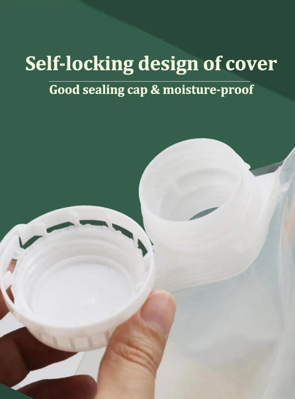 5Pcs Grains Sealed Bag Cereal Containers Moisture-Proof And Insect-Proof Transparent Food Grade Storage Bag Kitchen Organizer.