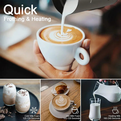 500ML Electric Milk Frother Machine Cold/Hot Multifunction Foam Maker Latte Cappuccino Chocolate Automatic Milk Frother Foamer.