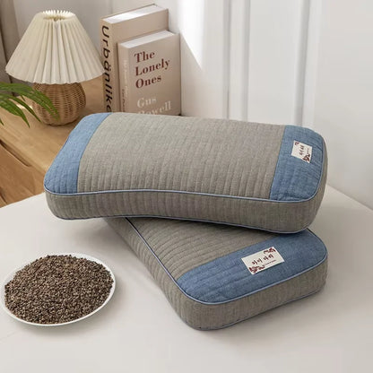 Sobakawa Traditional Buckwheat Standard Size Pillow Organic Cotton with Natural Technology for Cool Sleep Bed Sleep Pillow.