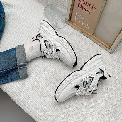 New Spring Autumn Women's Jogging Sneakers Fashion Casual White Breathable Tennis Low Top Vulcanized Shoes Outdoor Trainers.