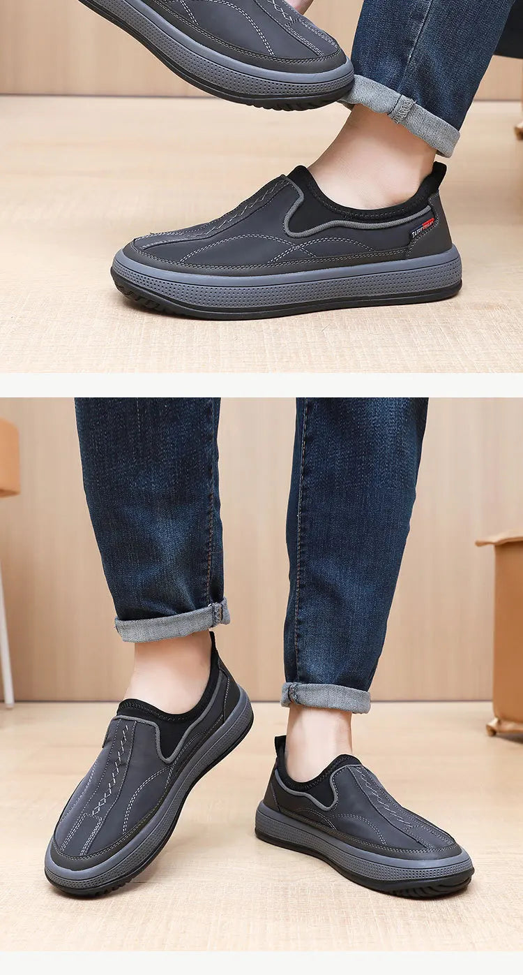 Casual Men's Cloth Shoes Outdoor Men Sports Shoes Comfortable Wear-resistant Soft Bottom Sneakers Light Anti-Slip Walking Shoes