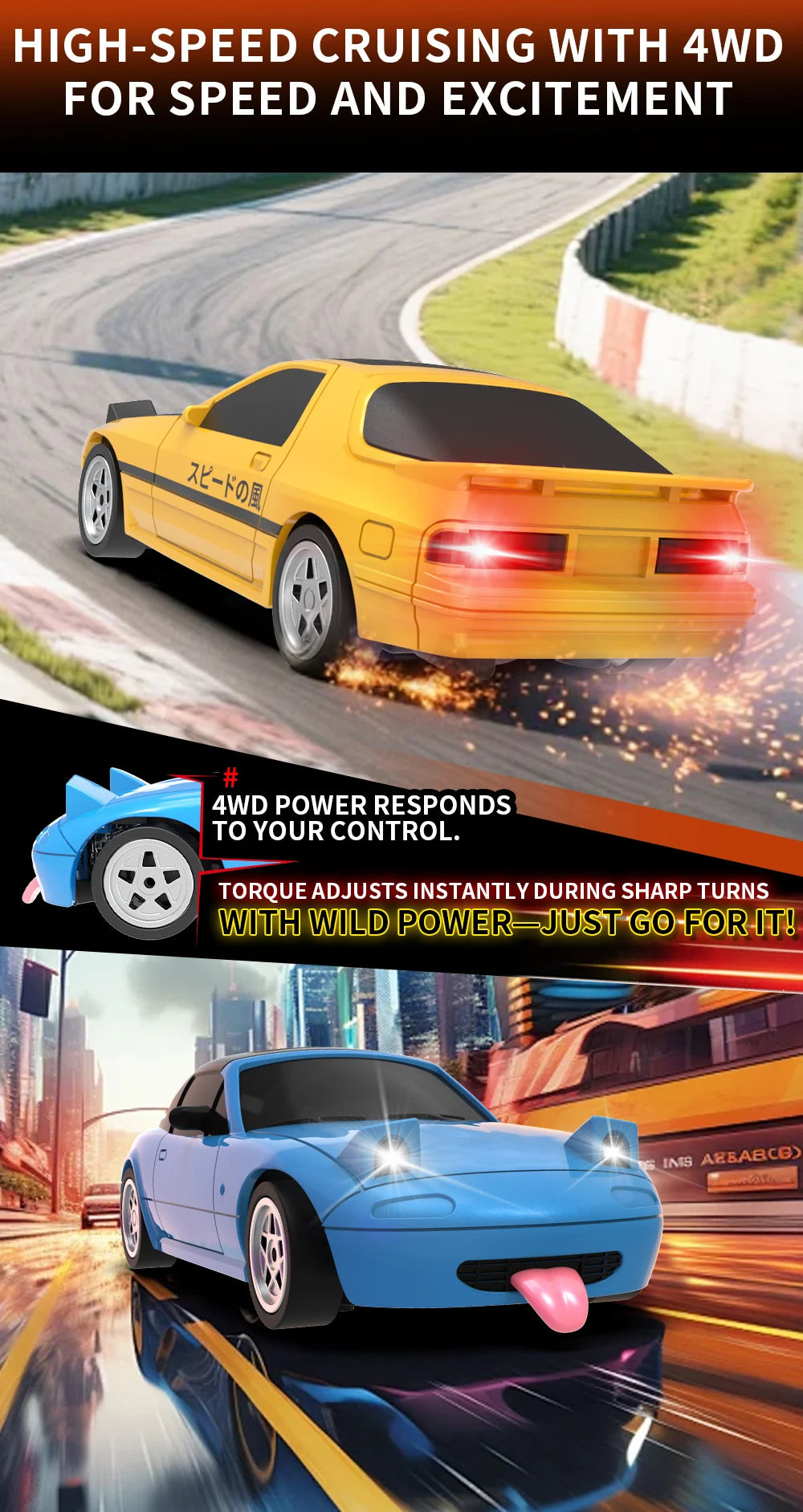 1:43 2.4G 4WD RC Drift Car with Gyroscope Fullly Proportion Remote Control Car JJRC C8827 Mini Racing Car Model Boy Toy Gift.